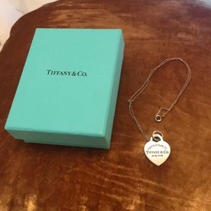 Tiffany & Co heart tag pendant and chain